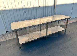 Clean Commercial Heavy Duty Stainless Steel Table Equipment Stand  84x24x29