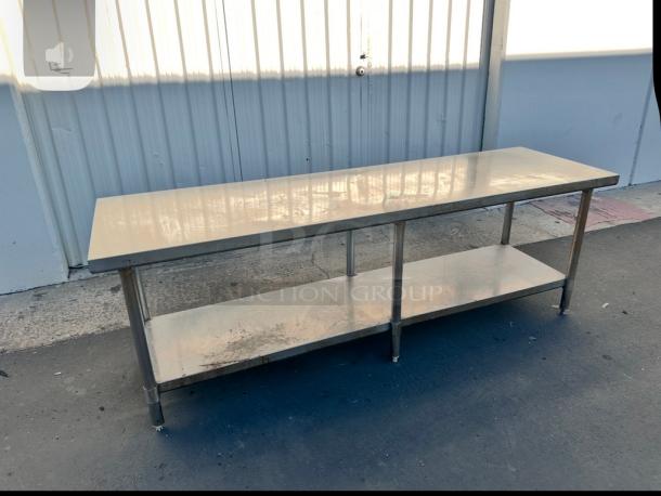 Clean Commercial Heavy Duty Stainless Steel Table Equipment Stand  84x24x29 - Image 4 of 8