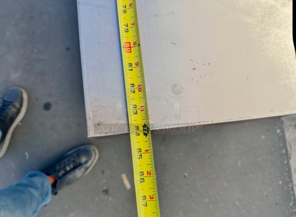 Clean Commercial Heavy Duty Stainless Steel Table Equipment Stand  84x24x29 - Image 6 of 8