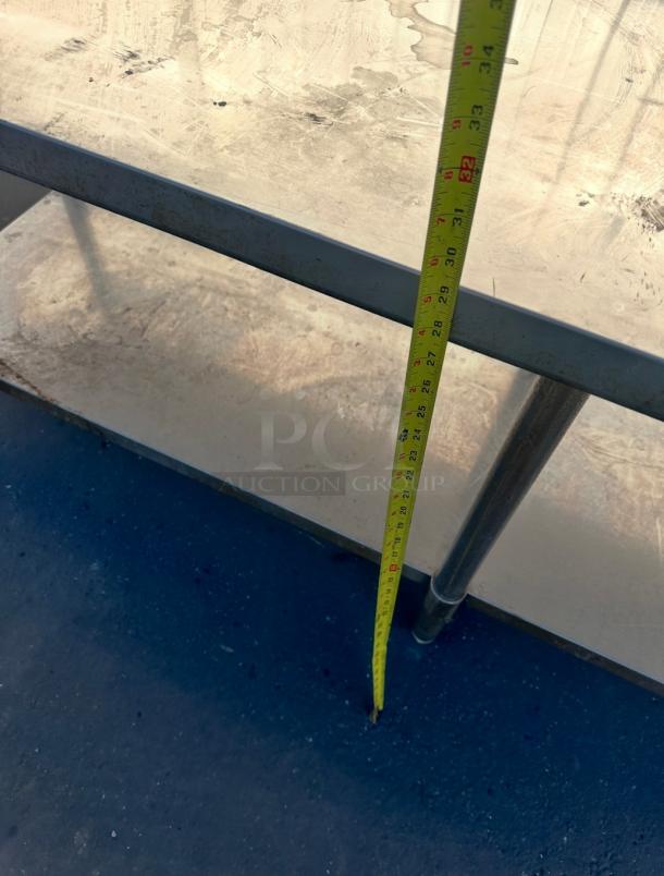 Clean Commercial Heavy Duty Stainless Steel Table Equipment Stand  84x24x29 - Image 8 of 8
