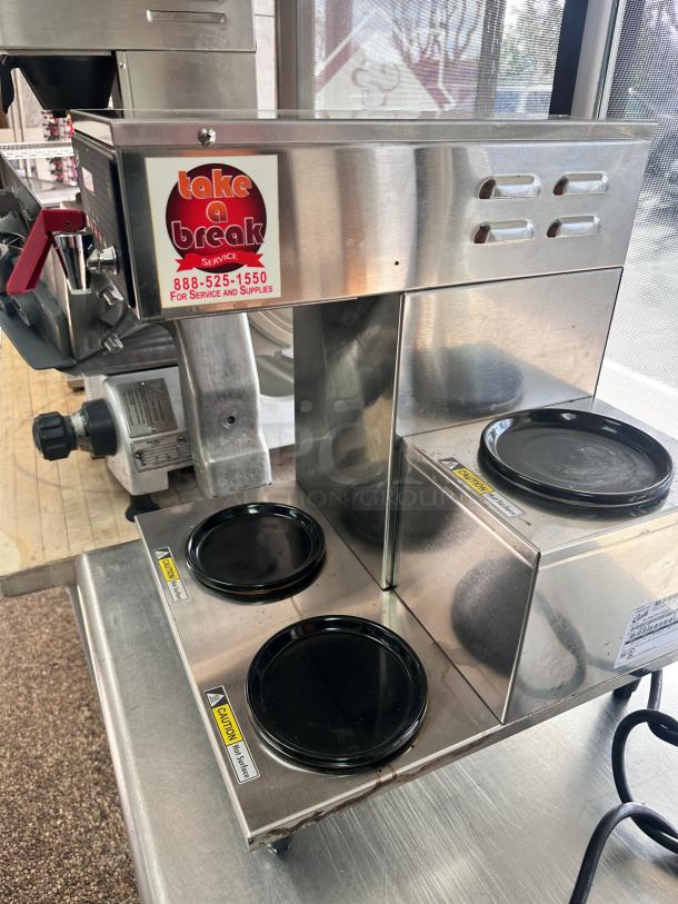 Excellent Curtis  12 Cup Coffee Brewer with 3 Lower Warmers on Right - 120V Tested and Working! - Image 6 of 7