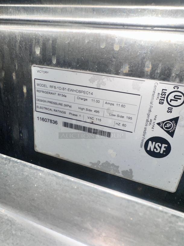 Wow Victory  Refrigerator/Freezer Combo 115volt Tested and Working! - Image 6 of 7