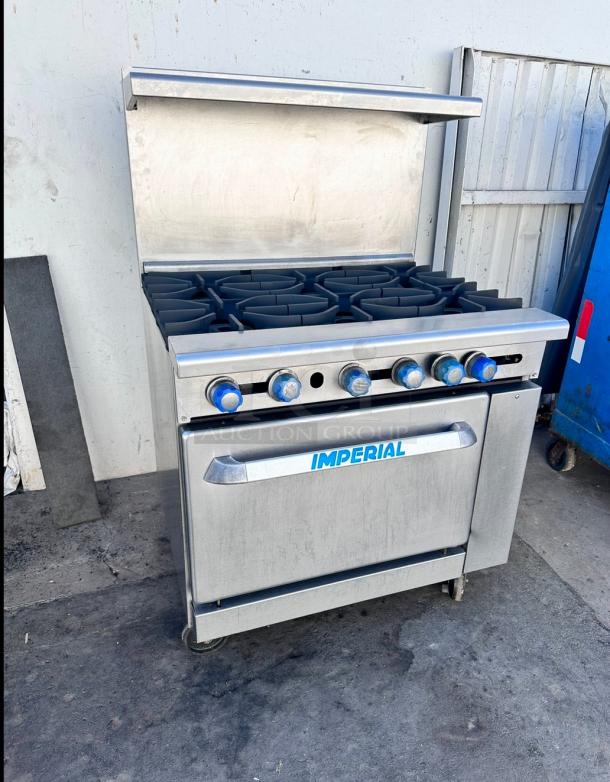 Awesome Imperial Gas  6 Burner With Oven Tested and Working! - Image 2 of 9