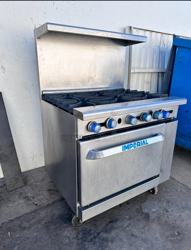 Awesome Imperial Gas  6 Burner With Oven Tested and Working! - Image 3 of 9