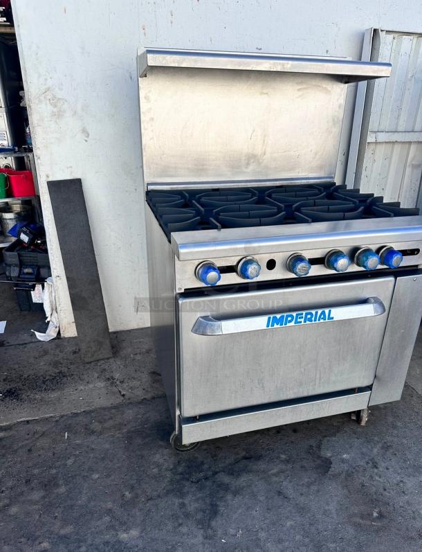 Awesome Imperial Gas  6 Burner With Oven Tested and Working! - Image 4 of 9