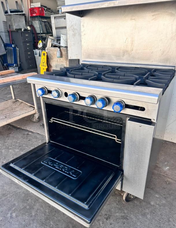 Awesome Imperial Gas  6 Burner With Oven Tested and Working! - Image 7 of 9