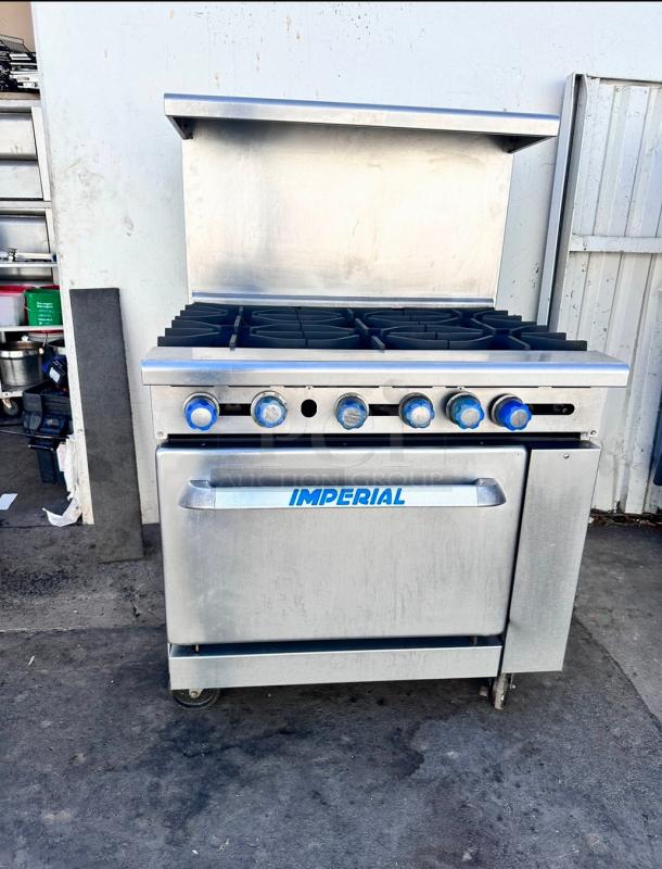 Awesome Imperial Gas  6 Burner With Oven Tested and Working! - Image 9 of 9