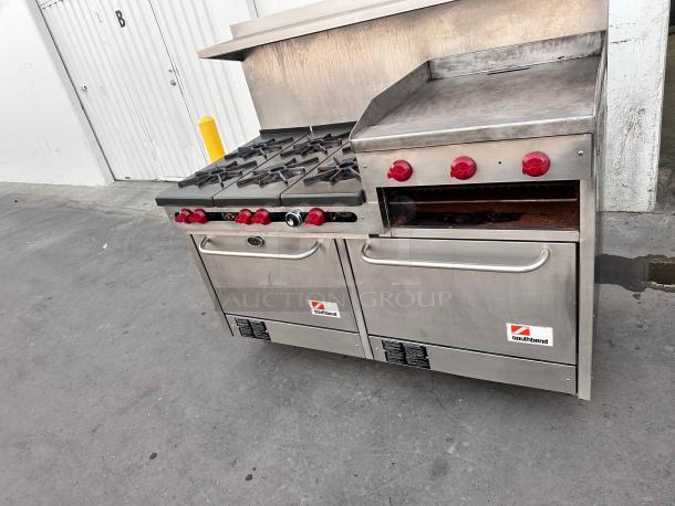 Excellent SouthBend Commercial 60"  Gas 6 Burner, 24" Griddle and Two Ovens Tested and Working! - Image 7 of 10
