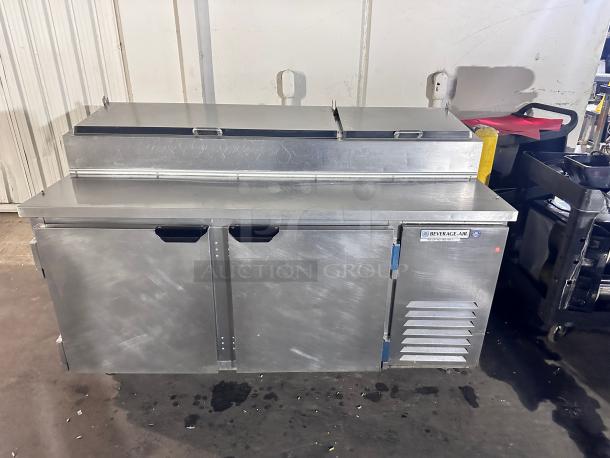 Late Model Excellent Beverage-Air DP67 67"  Pizza Prep Table w/ Refrigerated Base, 115v Tested and Working! - Image 2 of 10