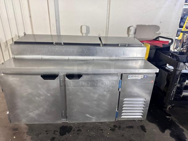 Late Model Excellent Beverage-Air DP67 67"  Pizza Prep Table w/ Refrigerated Base, 115v Tested and Working! - Image 3 of 10