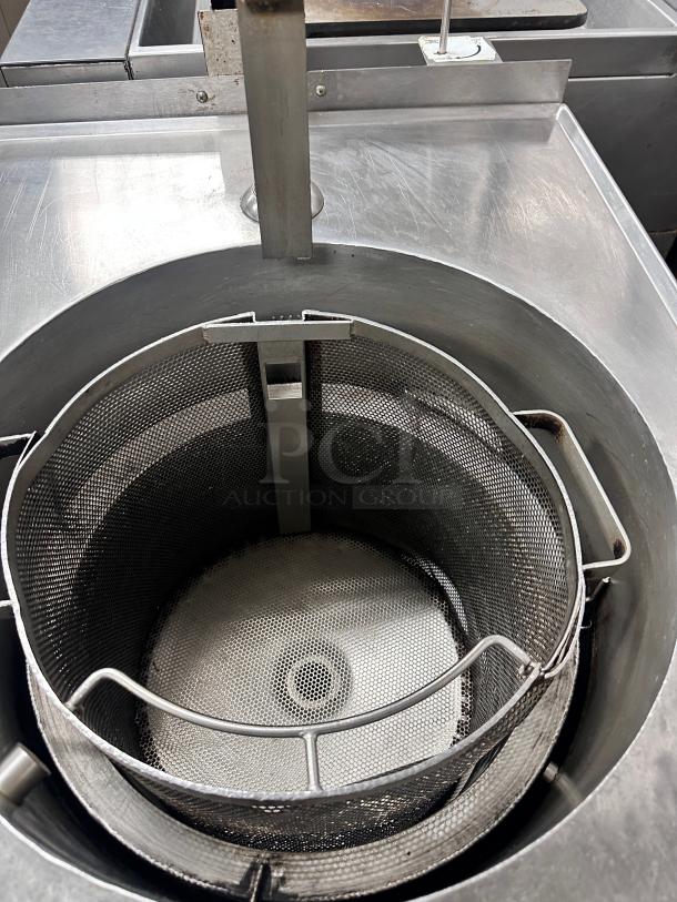 Giles GEF-720 24" Floor Model Gas Kettle Fryer, 75 lbs Fat / 24 lb. Product Capacity Tested and Working! - Image 5 of 8
