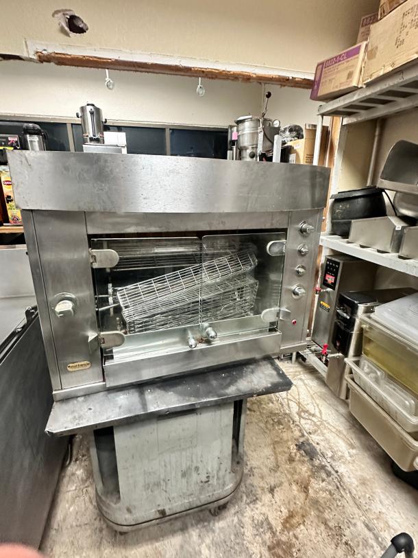 Rotisol USA 950-2 Gas 2 Spit Commercial Rotisserie w/ 6 Bird Capacity, Natural Gas - Image 1 of 10
