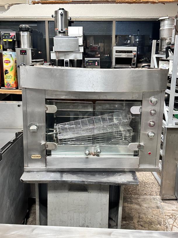 Rotisol USA 950-2 Gas 2 Spit Commercial Rotisserie w/ 6 Bird Capacity, Natural Gas - Image 3 of 10