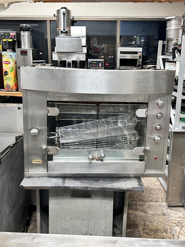 Rotisol USA 950-2 Gas 2 Spit Commercial Rotisserie w/ 6 Bird Capacity, Natural Gas - Image 4 of 10
