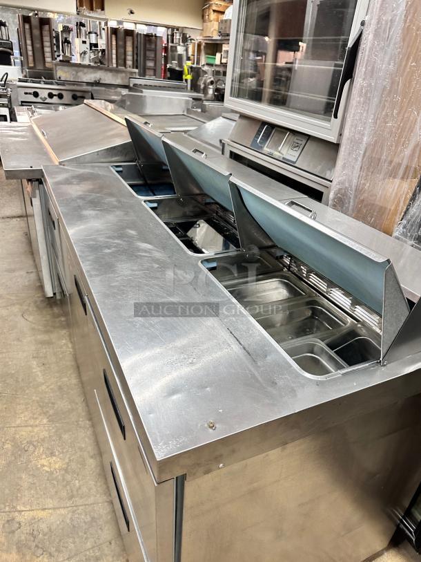 Nice Delfield 72" Commercial Refrigerated Sandwich Table 115volt Tested and Working! - Image 3 of 4