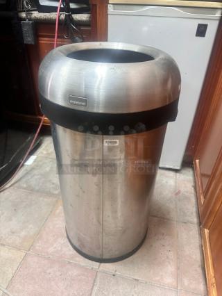 Nice Simplehuman Stainless Steel Round Trash Container