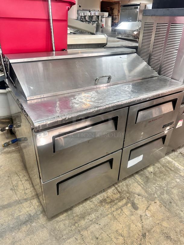 Excellent Turbo Air 48" Sandwich/Salad Prep Table w/ Refrigerated Base, 115v Tested and Working! - Image 1 of 7
