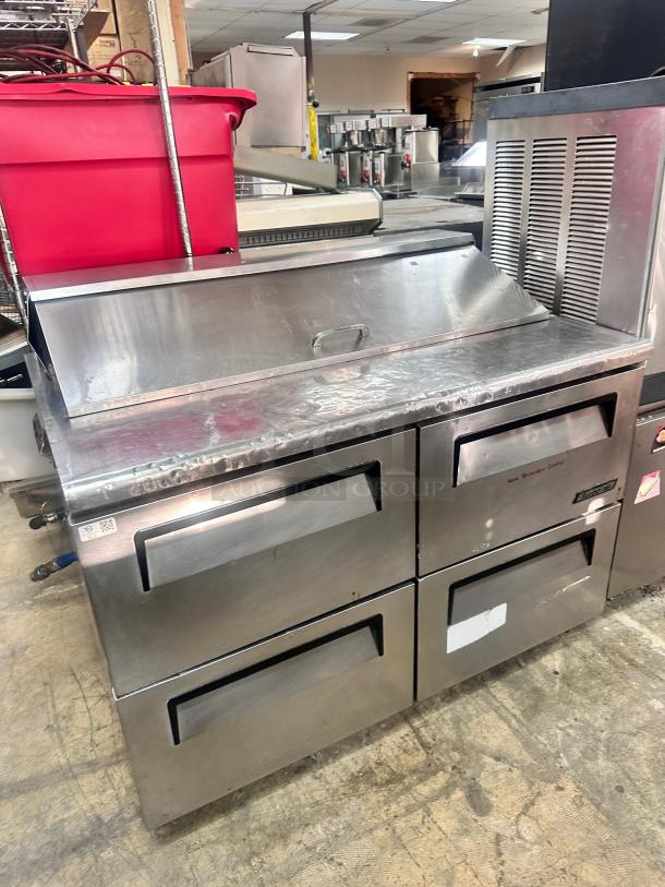 Excellent Turbo Air 48" Sandwich/Salad Prep Table w/ Refrigerated Base, 115v Tested and Working! - Image 3 of 7