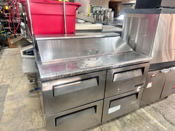Excellent Turbo Air 48" Sandwich/Salad Prep Table w/ Refrigerated Base, 115v Tested and Working! - Image 4 of 7