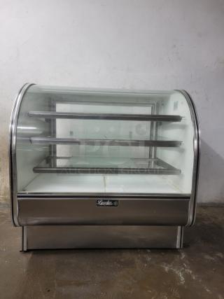 Leader CVK48 - 48" Curved Glass Refrigerated Bakery Display Case - Counter Height