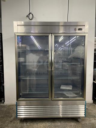 BRAND NEW DUKERS COMMERCIAL 2 DOOR GLASS Reach In Refrigerator