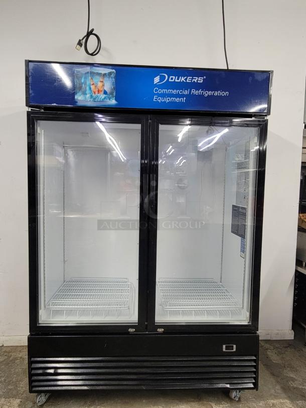BRAND NEW DUKERS Merchandiser Refrigerator Double Hinged Door – 54.125" W - Image 1 of 5
