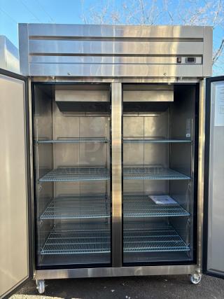 BRAND NEW DUKERS 2 DOOR STAINLESS STEEL REFRIGERATOR