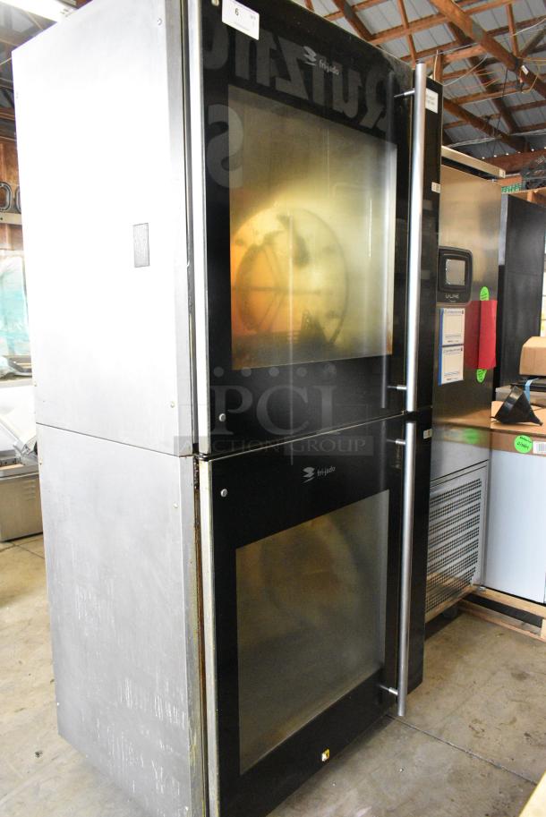 2 Frijado TDR7+7 Stainless Steel Commercial Electric Powered Rotisserie Oven on Commercial Casters. 208 Volts, 3 Phase. 2 Times Your Bid! - Image 1 of 9