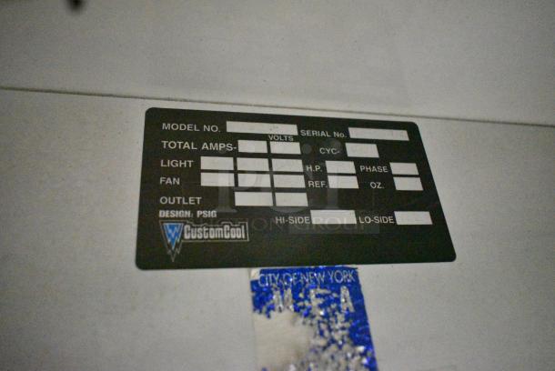 CustomCool Metal Commercial 2 Door Reach In Cooler Merchandiser. Cannot Test Due To Cut Power Cord - Image 6 of 7