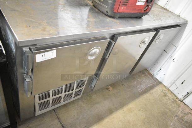 Leader LB72 Stainless Steel Commercial 3 Door Undercounter Cooler. 115 Volts, 1 Phase. Tested and Working! - Image 2 of 7
