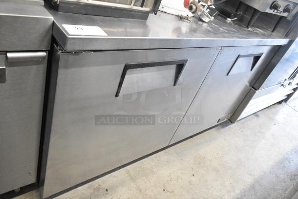 2017 True TUC-60-HC Stainless Steel Commercial 2 Door Undercounter Cooler on Commercial Casters. 115 Volts, 1 Phase. Tested and Working! - Image 1 of 7