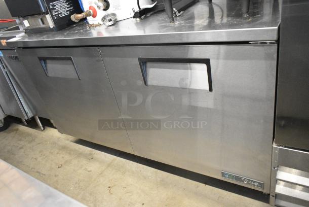 2017 True TUC-60-HC Stainless Steel Commercial 2 Door Undercounter Cooler on Commercial Casters. 115 Volts, 1 Phase. Tested and Working! - Image 2 of 7