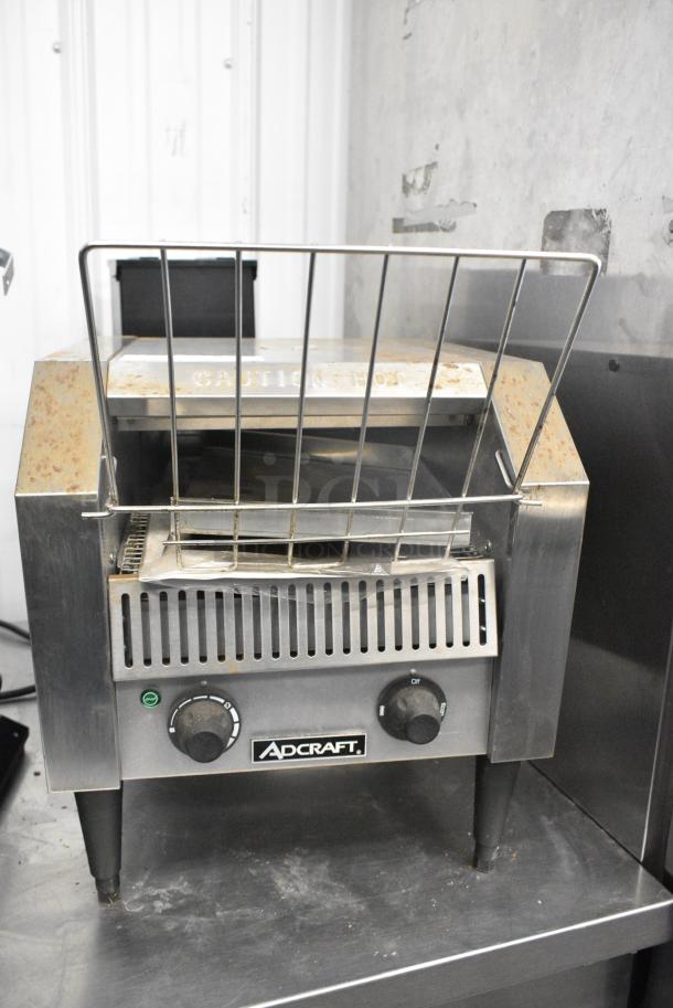 Adcraft CYT-120 Stainless Steel Commercial Countertop Electric Powered Conveyor Toaster Oven. 120 Volts, 1 Phase. Tested and Gets Warm But Parts Do Not Move - Image 1 of 6