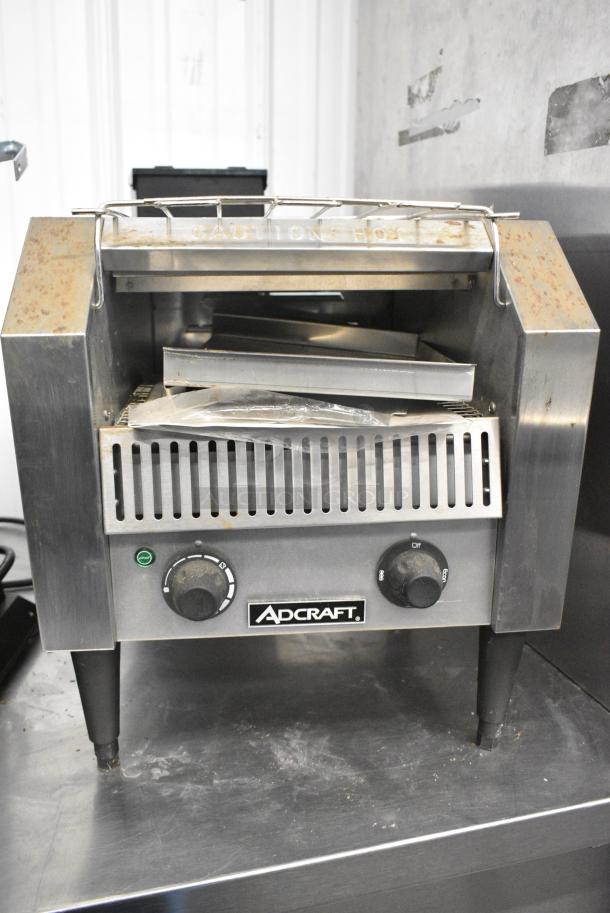 Adcraft CYT-120 Stainless Steel Commercial Countertop Electric Powered Conveyor Toaster Oven. 120 Volts, 1 Phase. Tested and Gets Warm But Parts Do Not Move - Image 4 of 6