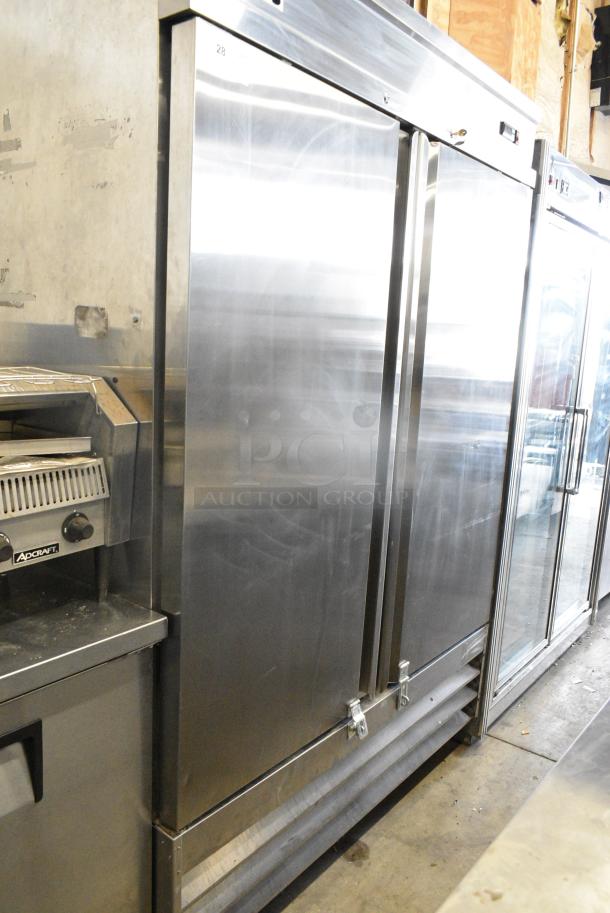 Avantco 178SS2FHC Stainless Steel Commercial 2 Door Reach In Freezer on Commercial Casters. 115 Volts, 1 Phase. Tested and Working! - Image 2 of 9