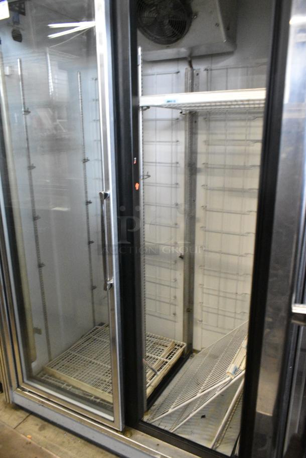 CustomCool Metal Commercial 2 Door Reach In Cooler Merchandiser. 115 Volts, 1 Phase. Tested and Powers On But Does Not Get Cold - Image 5 of 7
