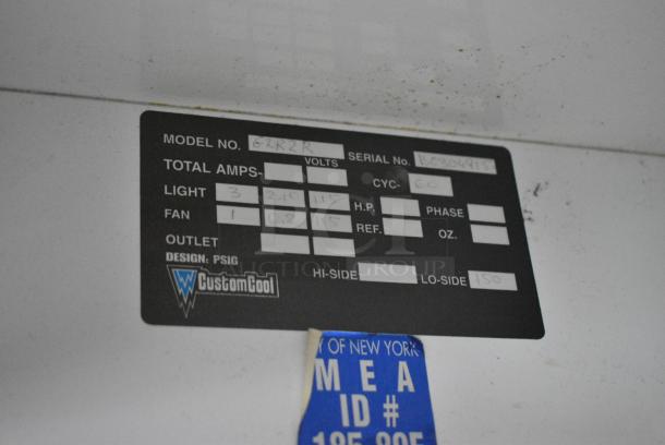 CustomCool Metal Commercial 2 Door Reach In Cooler Merchandiser. 115 Volts, 1 Phase. Tested and Powers On But Does Not Get Cold - Image 6 of 7