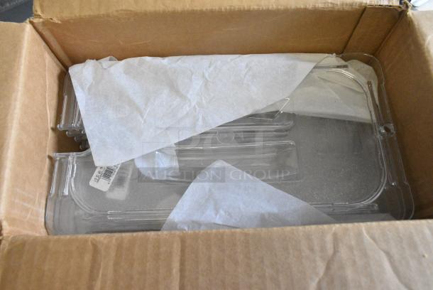 3 Various Items Including Clear Poly 1/3 Size Drop In Bin Lids, 2 Round Poly Lids. 3 Times Your Bid! - Image 1 of 7