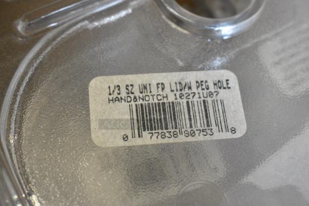 3 Various Items Including Clear Poly 1/3 Size Drop In Bin Lids, 2 Round Poly Lids. 3 Times Your Bid! - Image 3 of 7