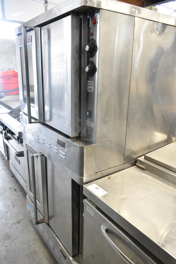 2 Blodgett Stainless Steel Commercial Natural Gas Powered Full Size Convection Oven w/ View Through Door, Solid Door, Metal Oven Racks and Thermostatic Controls on Commercial Casters. 2 Times Your Bid! - Image 2 of 9