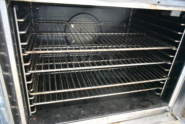 2 Blodgett Stainless Steel Commercial Natural Gas Powered Full Size Convection Oven w/ View Through Door, Solid Door, Metal Oven Racks and Thermostatic Controls on Commercial Casters. 2 Times Your Bid! - Image 7 of 9