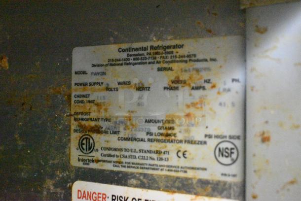 Continental PA93N Stainless Steel Commercial Pizza Prep Table on Commercial Casters. 115 Volts, 1 Phase. Tested and Working! - Image 12 of 12