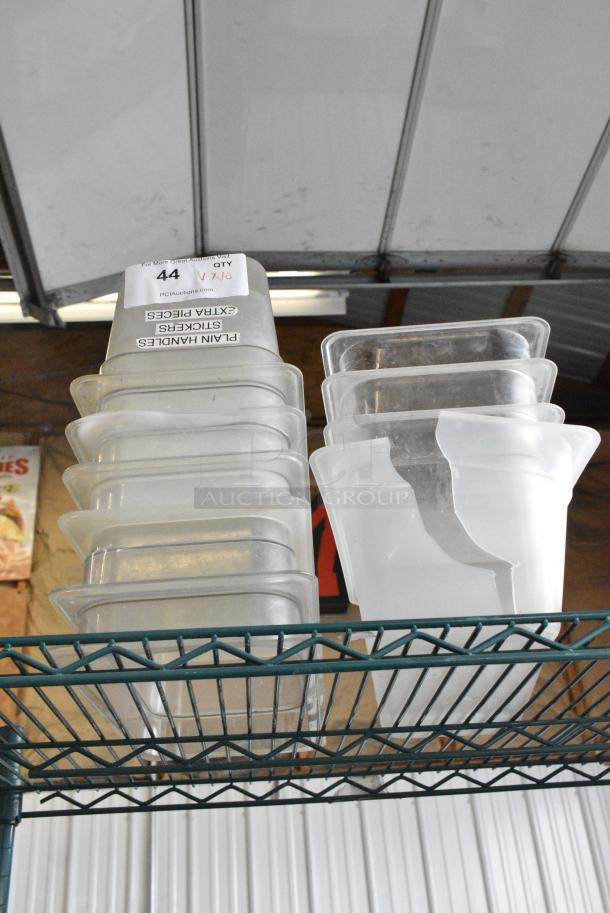 ALL ONE MONEY! Lot of 10 Clear Poly Drop In Bins - Image 1 of 3
