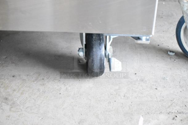 2022 Avantco 178APT71HC Stainless Steel Commercial Sandwich Salad Prep Table Bain Marie Mega Top on Commercial Casters. 115 Volts, 1 Phase. Tested and Working! - Image 3 of 11