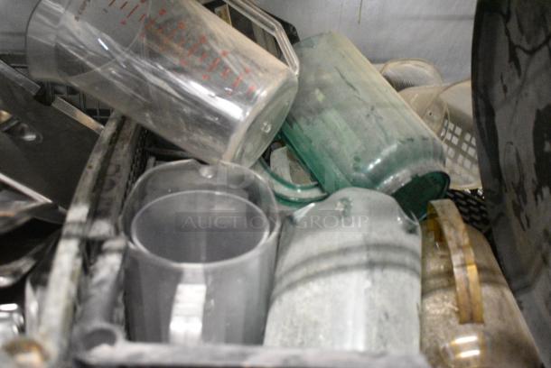ALL ONE MONEY! Tier Lot of Various Items Including Stainless Steel Drop In Bin Lids, China Cap Strainer and Metal Fry Basket - Image 6 of 6