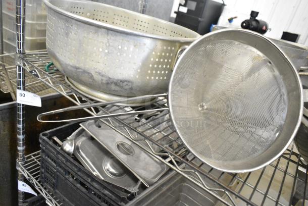 12 Various Items Including Metal Bowls, Stock Pot, China Cap Strainer and Colander. 12 Times Your Bid! - Image 5 of 5