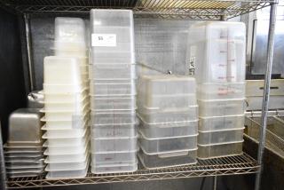 ALL ONE MONEY! Tier Lot of Various Items Including Poly Bins and Stainless Steel Drop In Bins