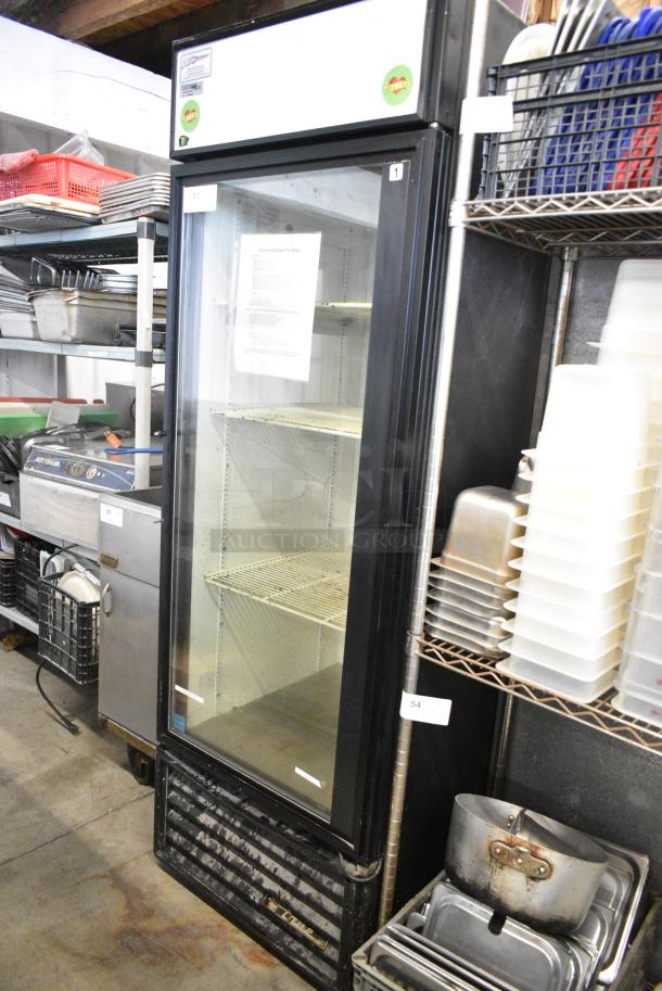 True GDM-23 ENERGY STAR Metal Commercial Single Door Reach In Cooler Merchandiser. 115 Volts, 1 Phase. Tested and Powers On But Does Not Get Cold - Image 1 of 5