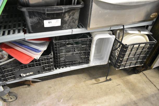ALL ONE MONEY! Tier Lot of Various Items Including Poly Bins and Poly Lids - Image 1 of 5