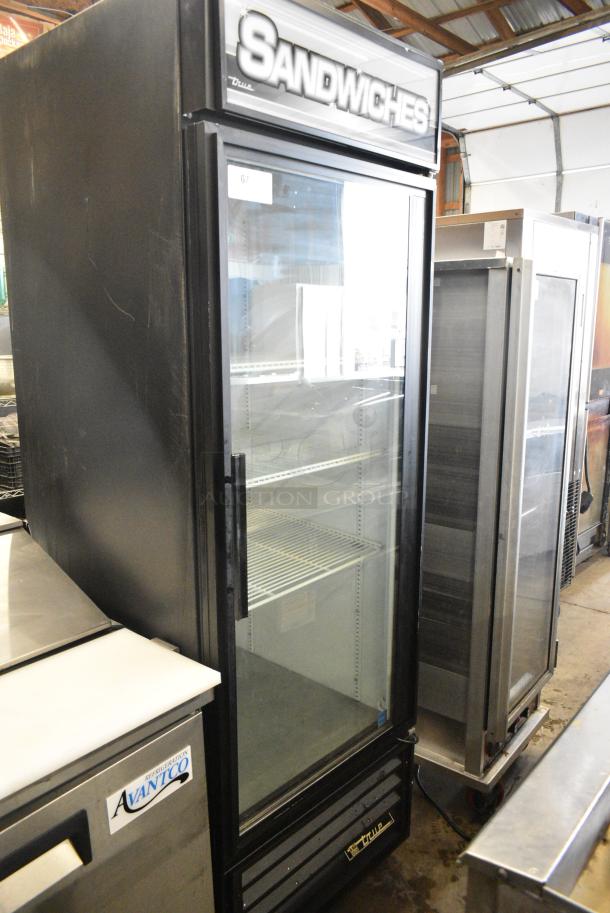 True GDM-23 ENERGY STAR Metal Commercial Single Door Reach In Cooler Merchandiser w/ Poly Coated Racks on Commercial Casters. 115 Volts, 1 Phase. Tested and Working! - Image 1 of 5